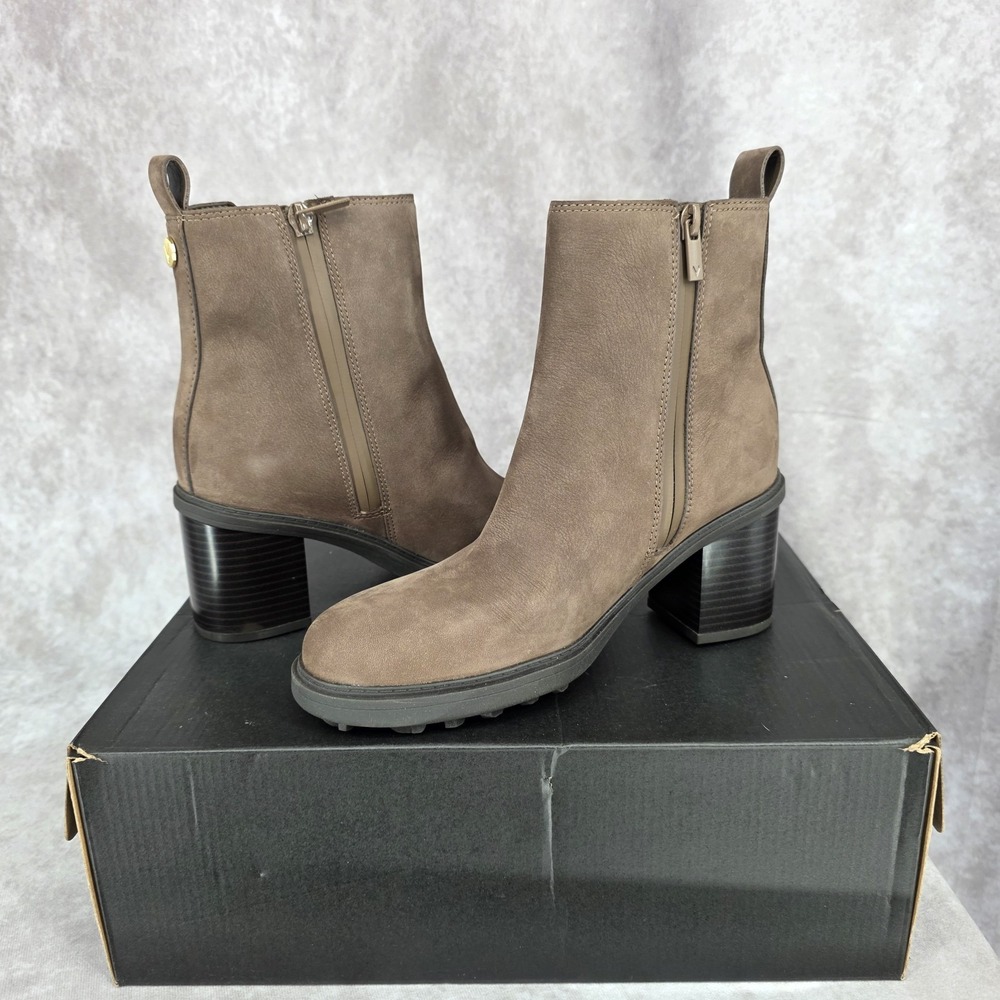 Vionic Truckee Booties Brown Suede Womens 6.5 Heel Comfort Support NEW